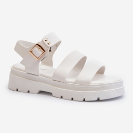 Damensandalen mit massiver Sohle, weißes Nicarda 1