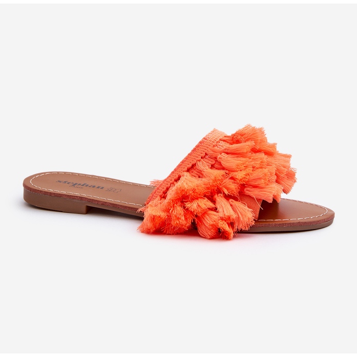 Flache Damen-Flip-Flops, Orange Rialle 1