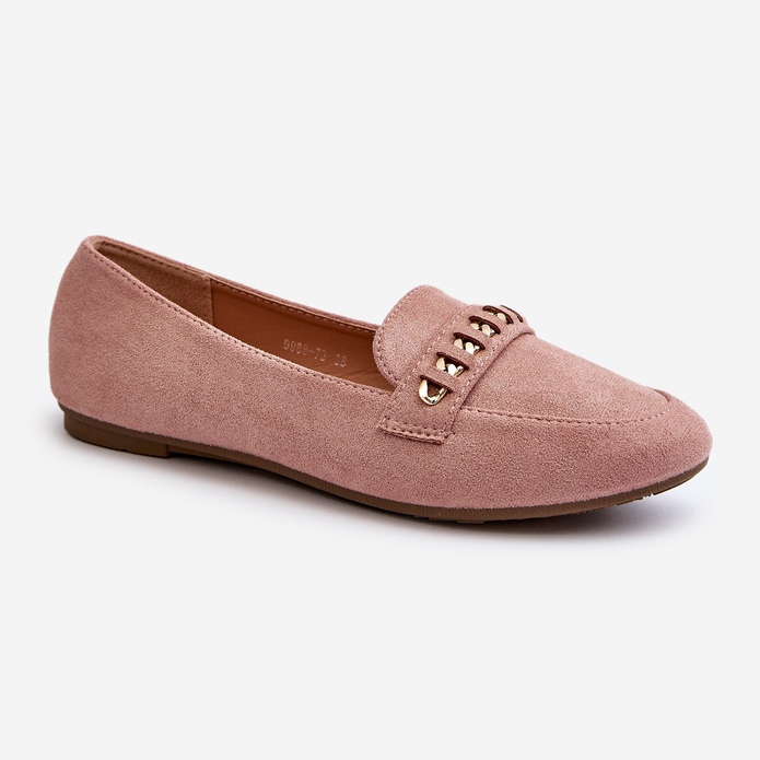 Glänzende Damen-Mokassins mit Kette, Pink Aredilla rosa 1