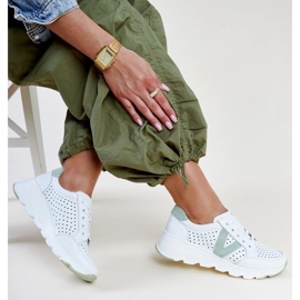 Vinceza-Sneaker aus weißem, durchbrochenem Leder 1