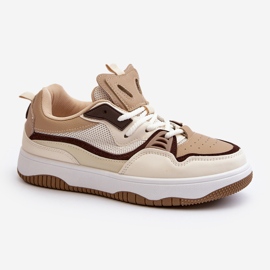 Damen-Plateau-Sneakers Braun Etnaria 2