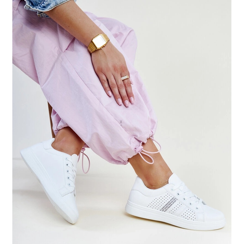 Weiße Berdine-Sneaker aus Öko-Leder 1