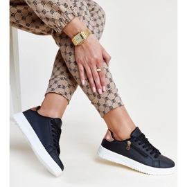 Schwarze Turnschuhe mit seitlichem Reißverschluss, Shanna 1