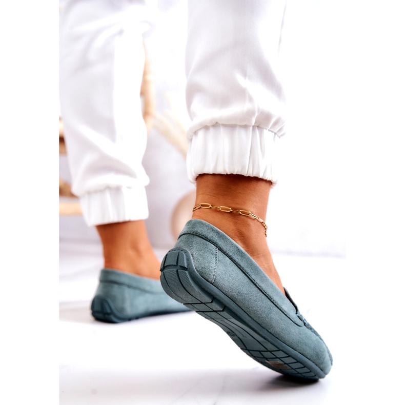 Evento Wildlederloafer für Damen Mint Morreno grün 3