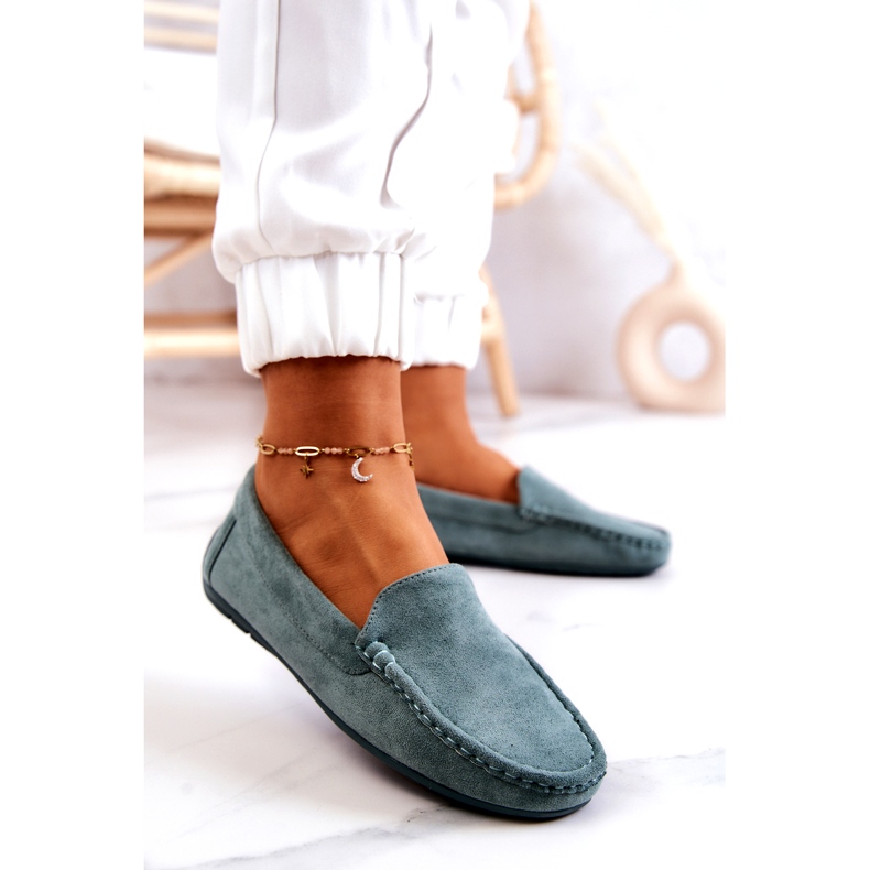 Evento Wildlederloafer für Damen Mint Morreno grün 2