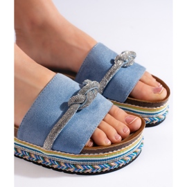 Hellblaue Plateau-Slides 2