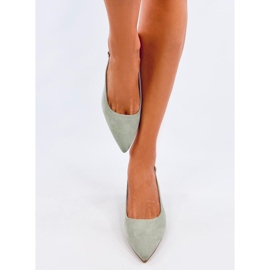 Soheil Green Pumps mit offenem Absatz grün 2