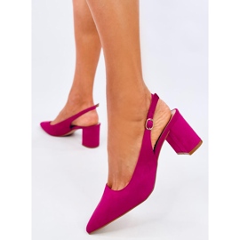 Soheil Fuchsia Pumps mit offenem Absatz rosa 2