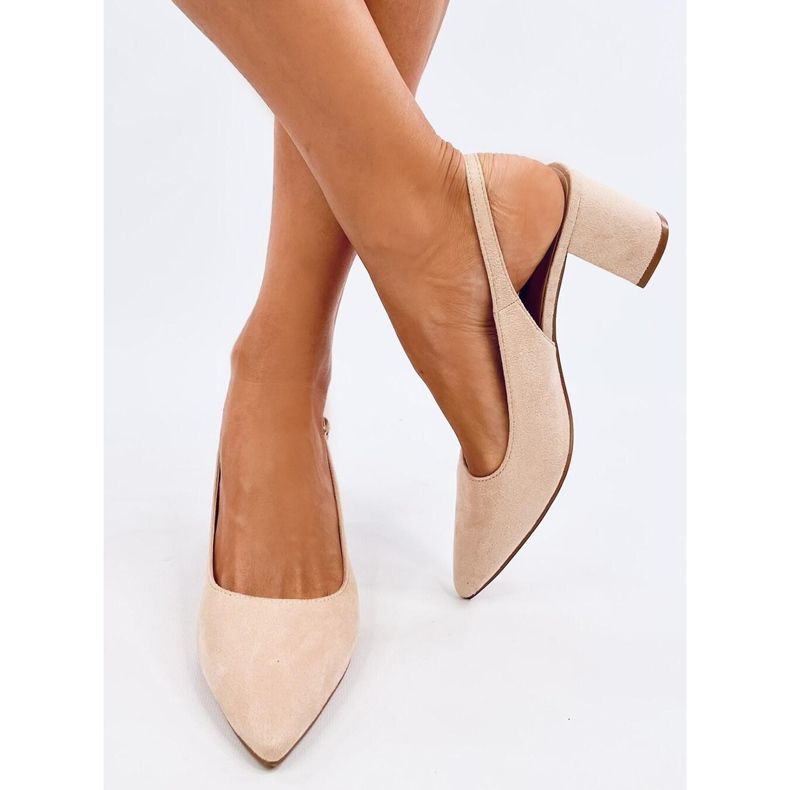 Soheil Nude Pumps mit offenem Absatz beige 2