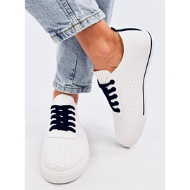 Durchbrochene Damen-Sneaker von Costier Black weiß 1