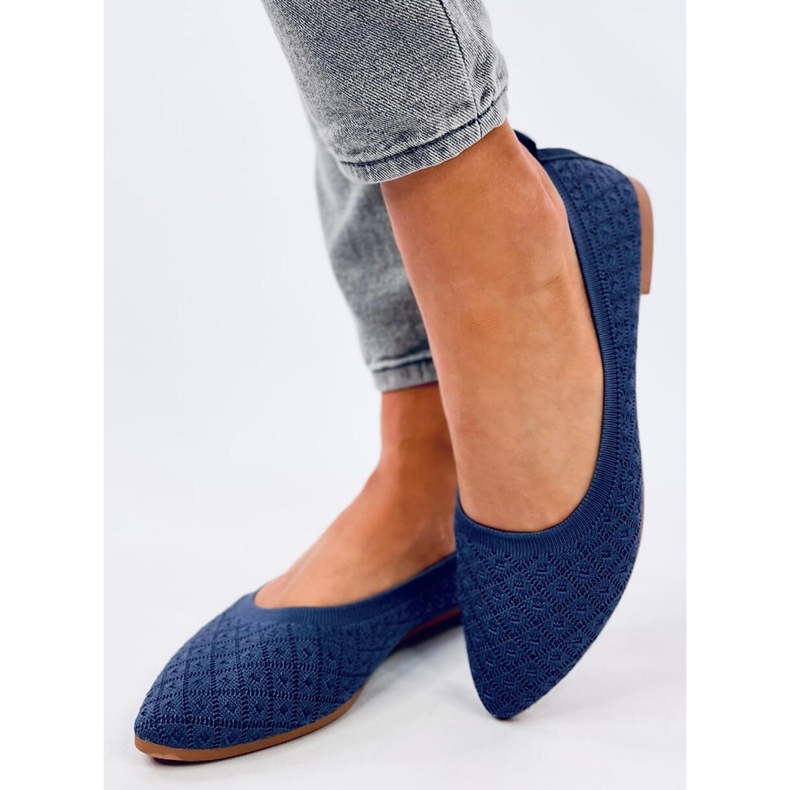 Blaue Mandel-Socken-Ballerinas von Balart 1