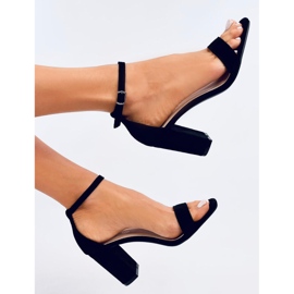 Schwarze Monner-Sandalen mit hohem Absatz 1