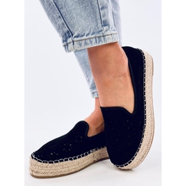 Schwarze durchbrochene Espadrilles von Rigois 2