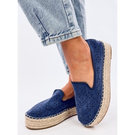 Rigois Blue durchbrochene Espadrilles blau 2