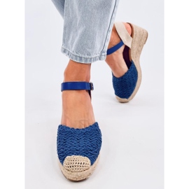 Morelli Blaue Espadrille-Keilsandalen 1