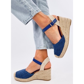 Morelli Blaue Espadrille-Keilsandalen 2