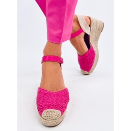 Fuchsiafarbene Espadrille-Keilsandalen von Morelli rosa 1