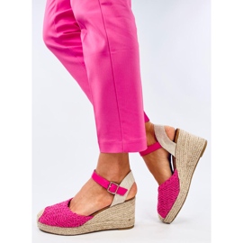 Fuchsiafarbene Espadrille-Keilsandalen von Morelli rosa 2
