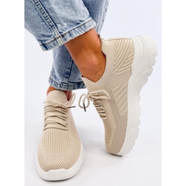 Jaussa Beige Socken-Sportschuhe 1