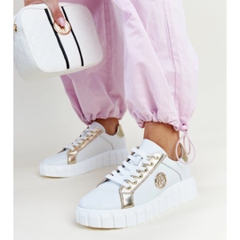 Weiße Ledersneaker mit massiver Viera-Sohle 1