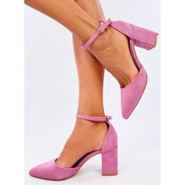 Pozzi Fushia – Pumps mit hohem Absatz und Knöchelverschluss rosa 2