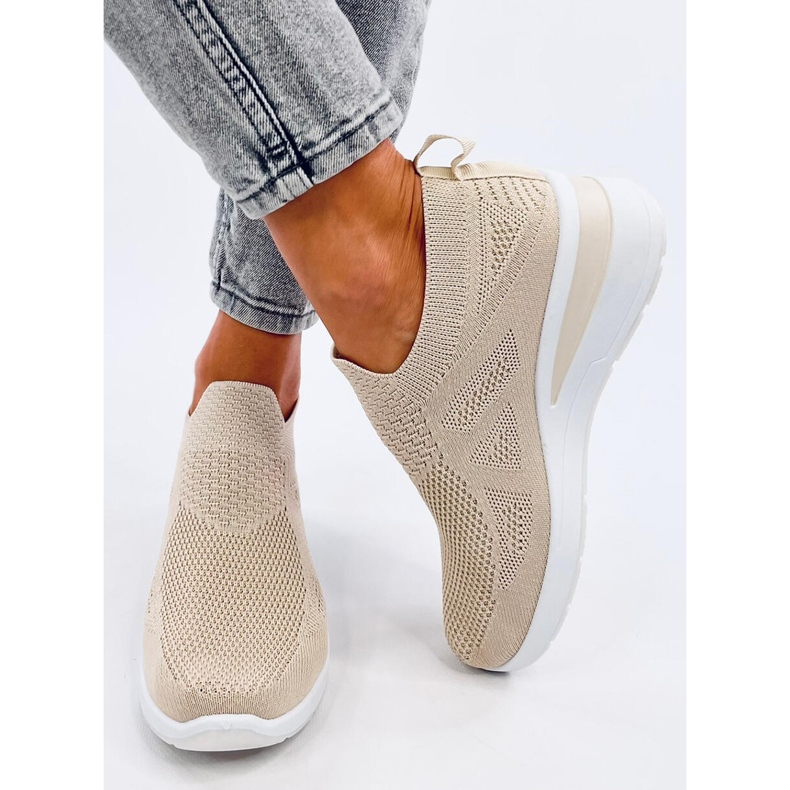 Bayol Beige Sockenkeil-Sneaker 1