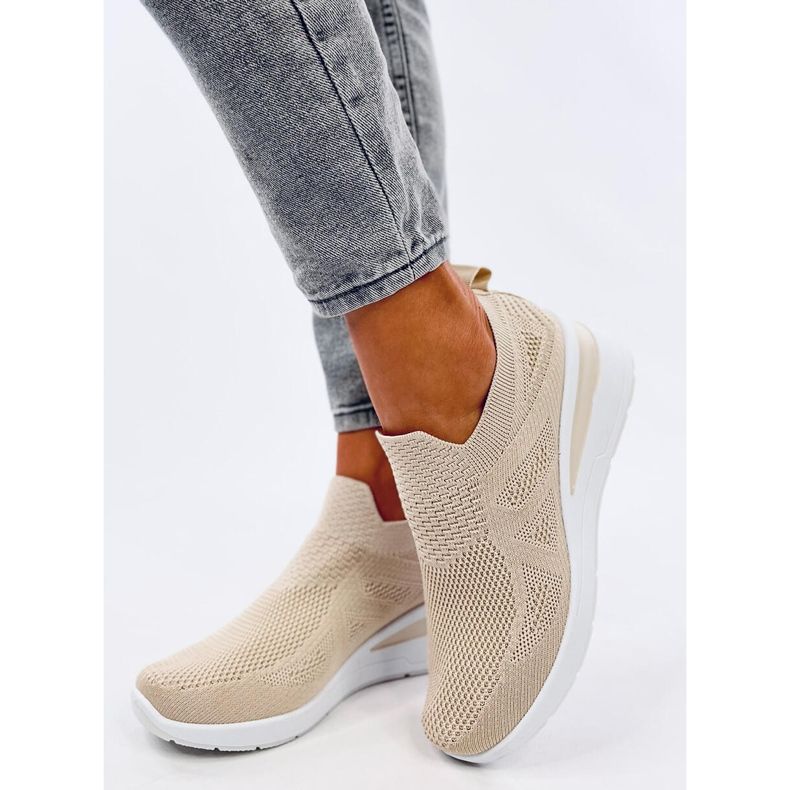Bayol Beige Sockenkeil-Sneaker 2