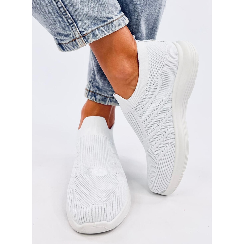Groppi Weiße Slip-On-Sockenschuhe 1