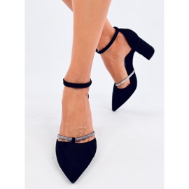 Ayari Schwarze Riemchen-High-Heel-Pumps 2