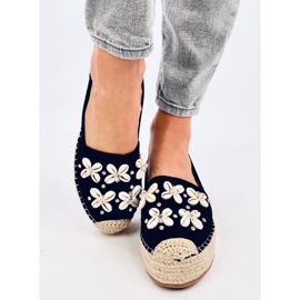 Elif Schwarze Espadrilles mit Muscheln 1