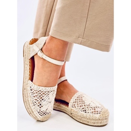 Premat Beige durchbrochene Espadrille-Sandalen 2