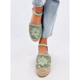 Premat Green durchbrochene Espadrille-Sandalen grün 1