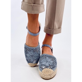 Premat Denim Blue durchbrochene Espadrille-Sandalen blau 1