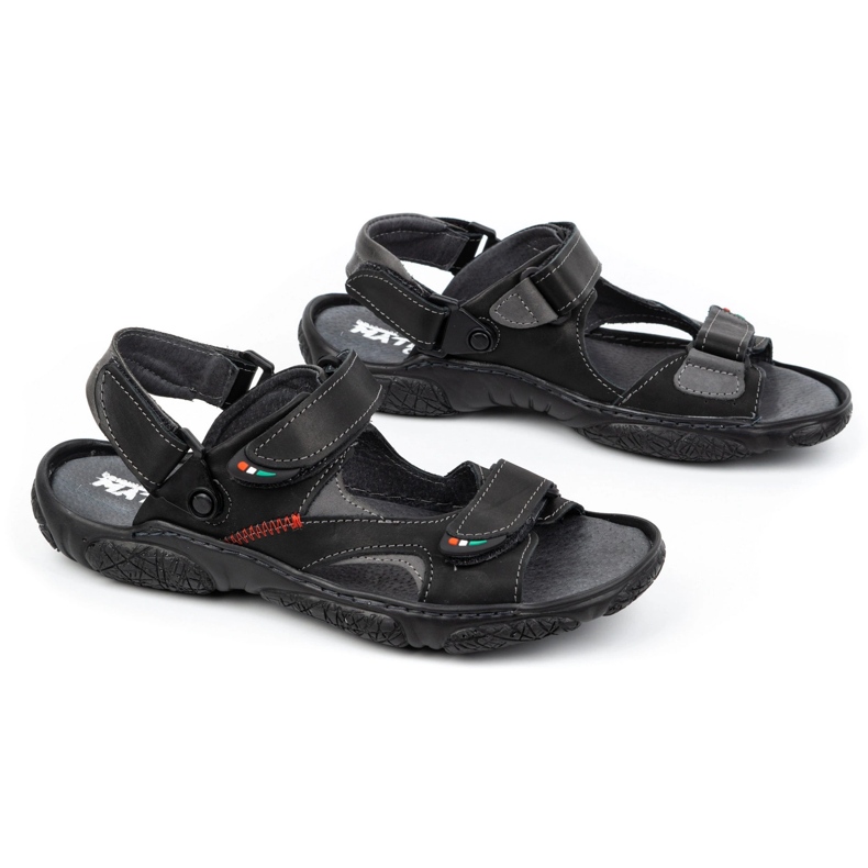 Mateos Herren-Ledersandalen für den Fahrer 362MA schwarz 2