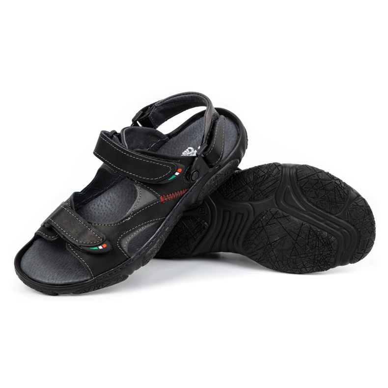 Mateos Herren-Ledersandalen für den Fahrer 362MA schwarz 3