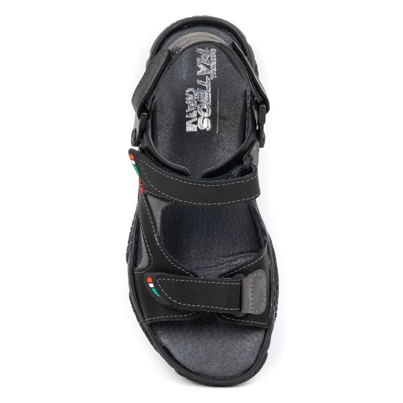 Mateos Herren-Ledersandalen für den Fahrer 362MA schwarz 4