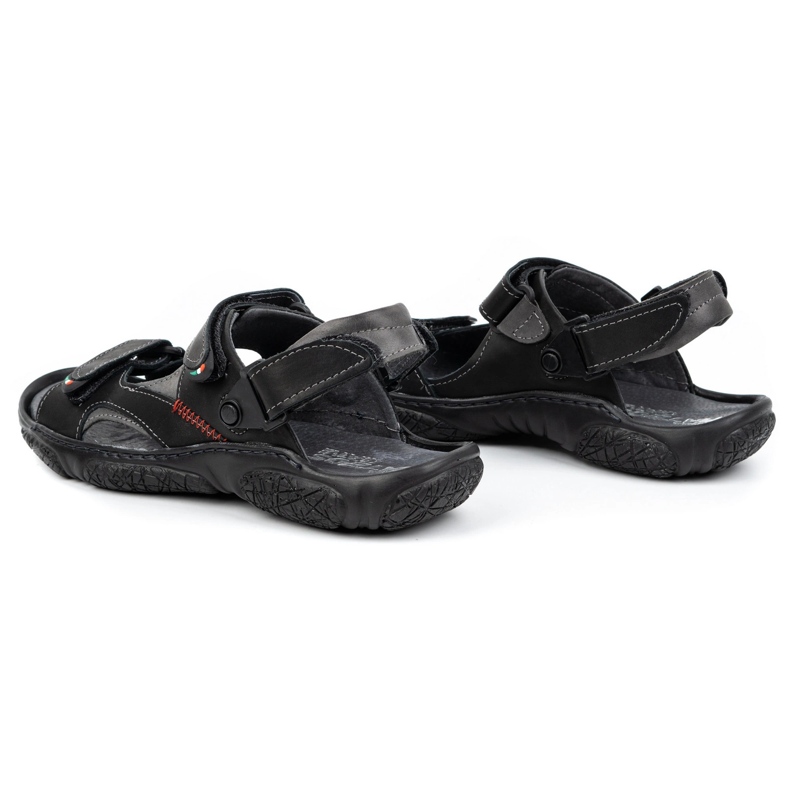 Mateos Herren-Ledersandalen für den Fahrer 362MA schwarz 5