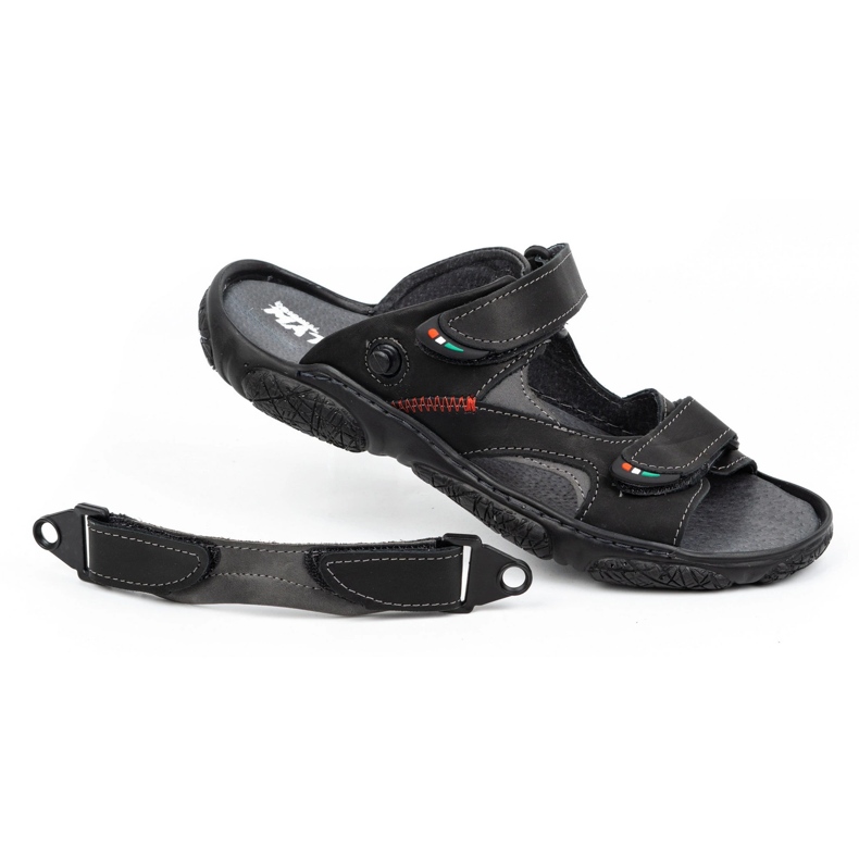 Mateos Herren-Ledersandalen für den Fahrer 362MA schwarz 6
