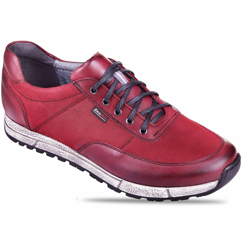 Kampol Herren Freizeitschuhe aus Leder 31/34 kastanienbraun rot 6