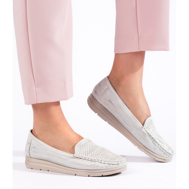 Weiße Loafer für Damen 1