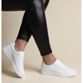 Weiße Öko-Leder-Sneaker von Cathleen 1