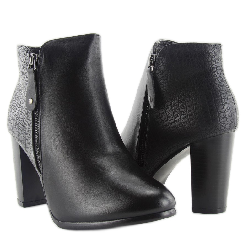 Stiefel mit hohen absätzen f815 schwarz 2