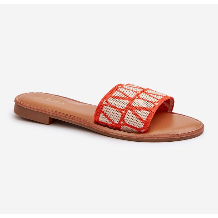 Flache Damen-Flip-Flops Orange Traivea 1