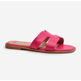 Flache Damen-Flip-Flops mit Ausschnitten, Fuchsia Fiviama rosa 1