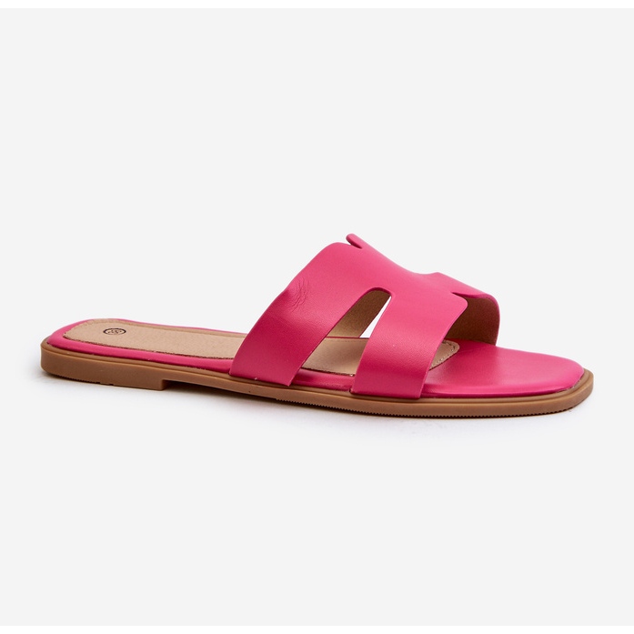Flache Damen-Flip-Flops mit Ausschnitten, Fuchsia Fiviama rosa 1