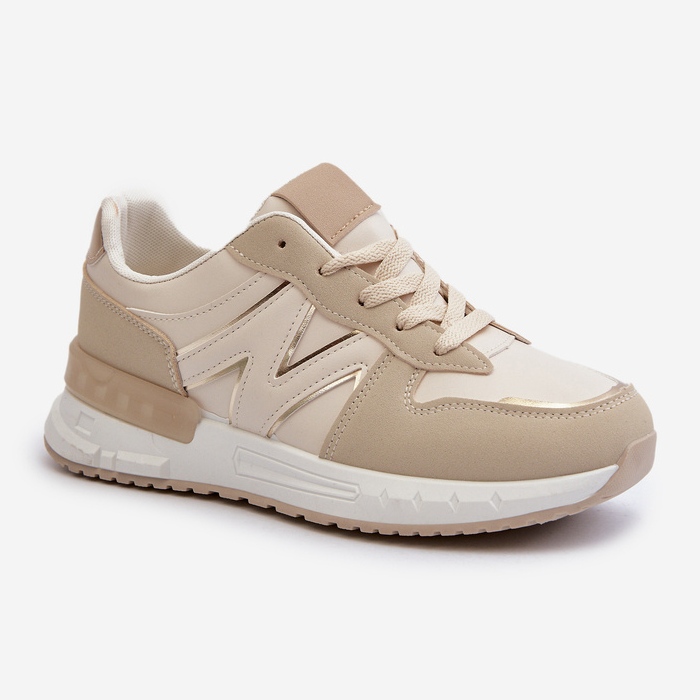 Beige Damen-Sneaker aus Öko-Leder Kaimans 1