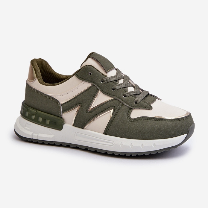 Damen-Sneaker aus Öko-Leder, grüne Kaimans 1