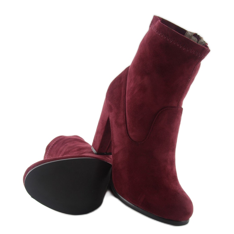 Herbst High Heels A921 weinrot 2