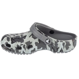 Crocs Classic Spray Camo Kids Clog 207594-097 Flip-Flops grau 1