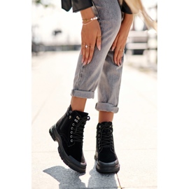 PS1 Jailina isolierte Trapper-Stiefeletten aus Wildleder für Damen schwarz 2